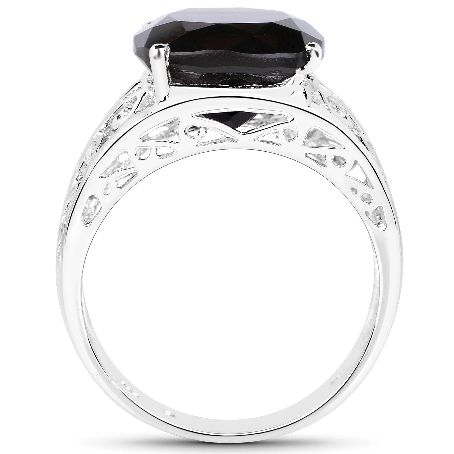 7.09 Carat Genuine Smoky Quartz .925 Sterling Silver Ring by Bids.com