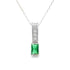 .06ct Created Emerald Fashion Pendants 10KT White Gold by Bids.com
