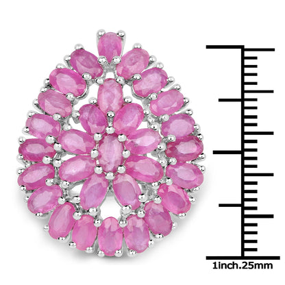 8.10 Carat Genuine Ruby .925 Sterling Silver Ring by Bids.com