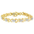 10k Yellow Gold Plated .925 Sterling Silver 2.00 Cttw Round-Cut Diamond Link 7" Bracelet (H-I Color, I2-I3 Clarity) by Bids.com