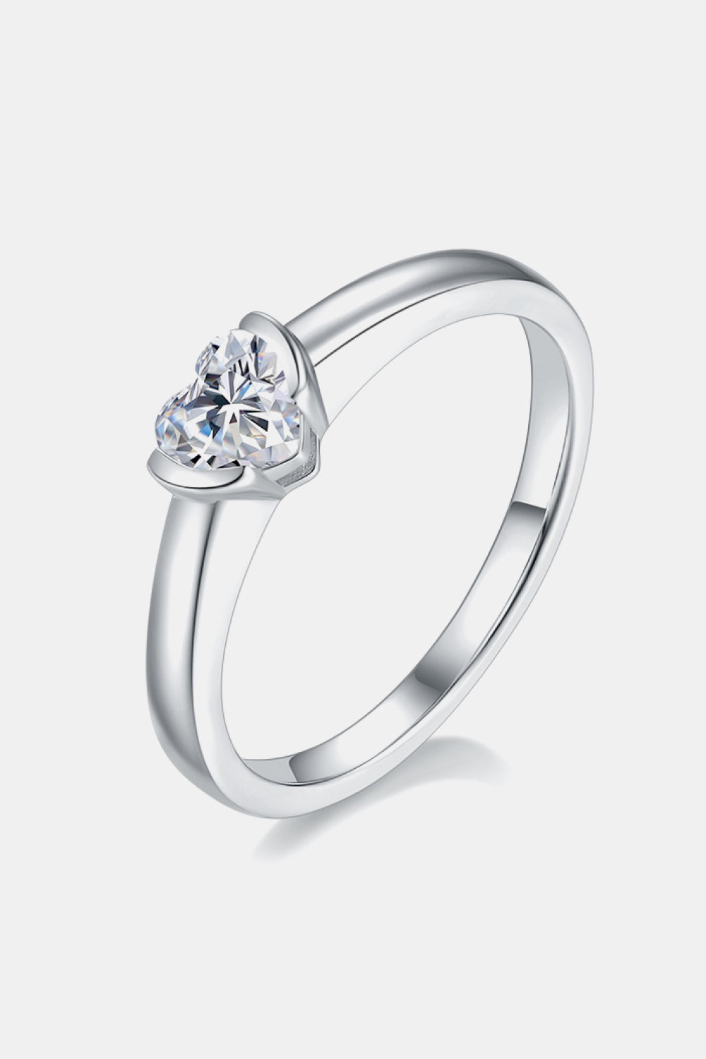 Brilliant Round Cut Sparkala™ Platinum Over Pure Sterling Silver Solitaire Ring by Sparkala