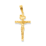 Jesus Crucifix Cross Pendant in 925 Sterling Silver 14K Gold 