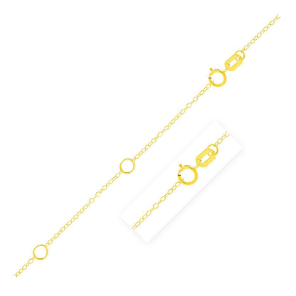 Double Extendable Piatto Chain in 14k Yellow Gold (1.2mm) by Bids.com