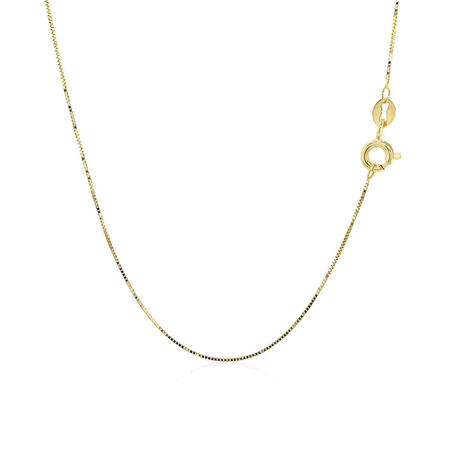 10k Yellow Gold Classic Box Chain 0.45mm by Bids.com