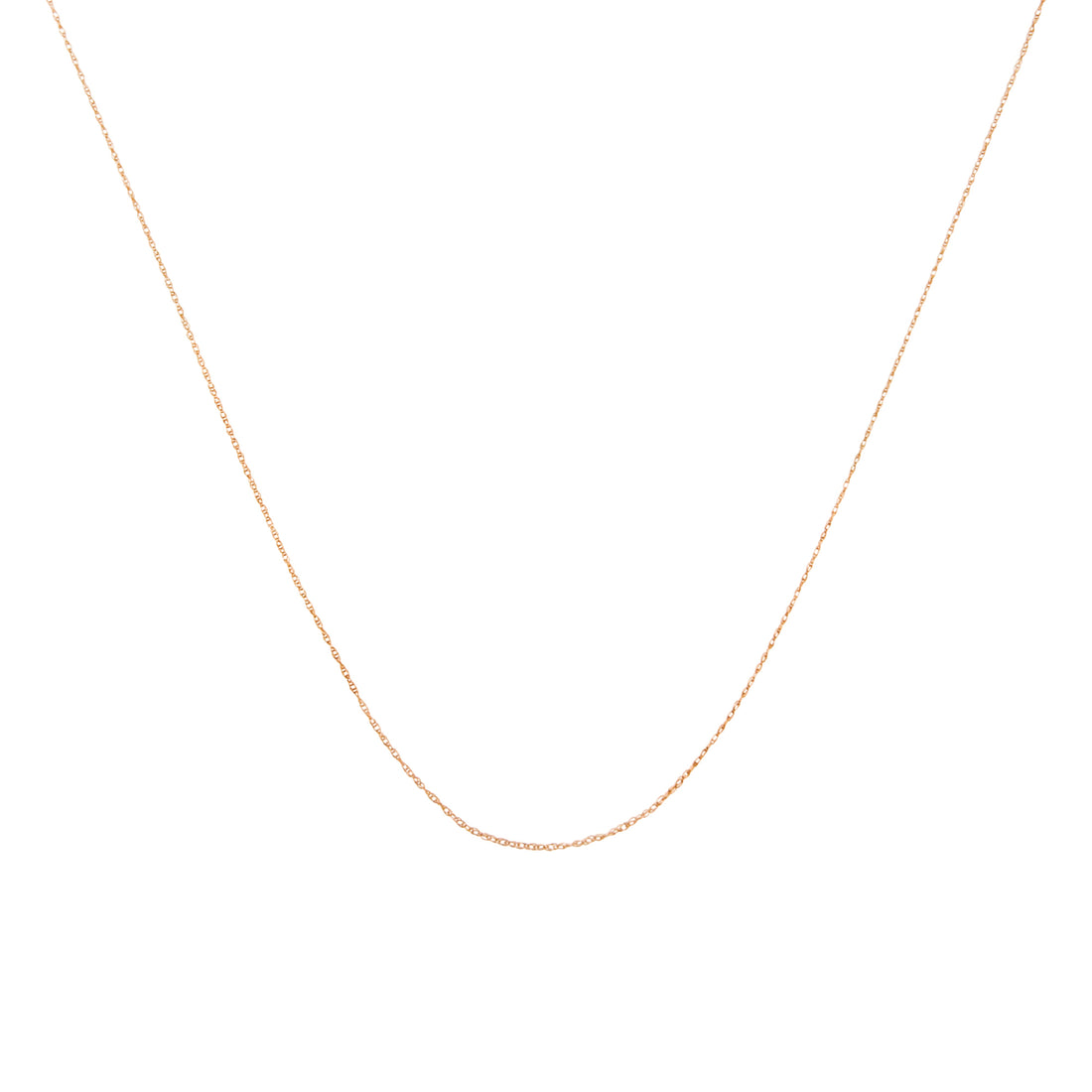 Solid 10K Yellow Gold 0.5mm Slim and Dainty Unisex 18" Rope Chain Necklace by Bids.com