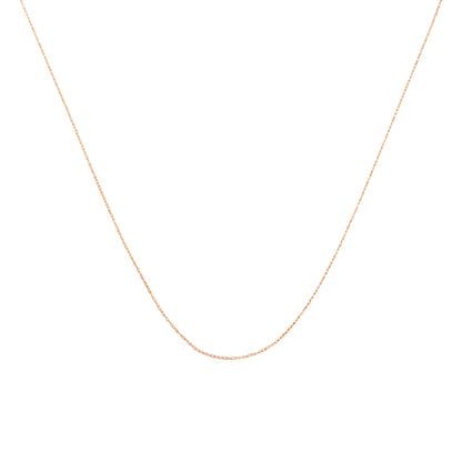 Solid 10K Yellow Gold 0.5mm Slim and Dainty Unisex 18" Rope Chain Necklace by Bids.com