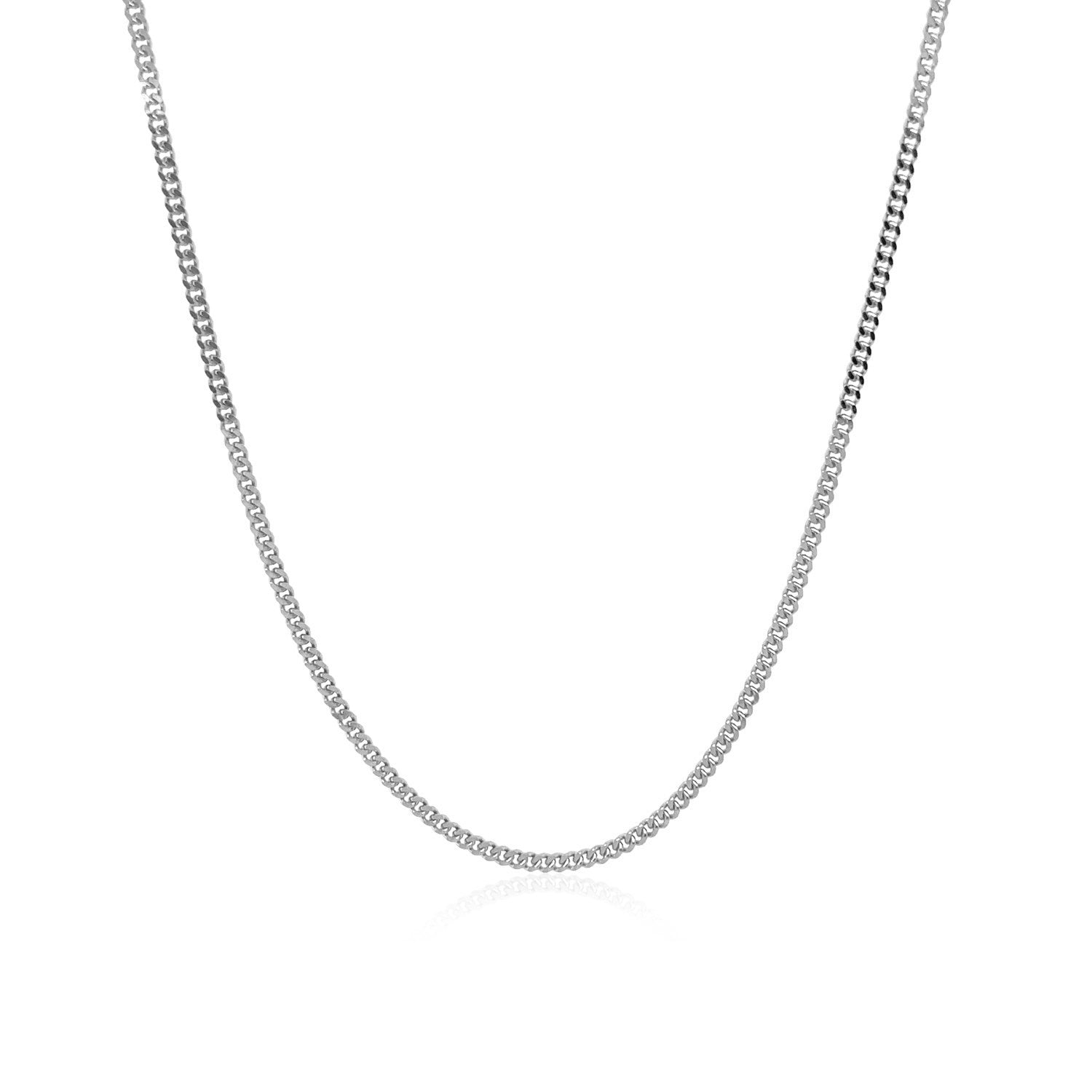 14k White Gold Gourmette Chain 1.5mm by Bids.com
