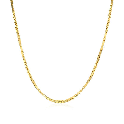 14k Yellow Gold Classic Box Chain 1.1mm by Bids.com