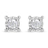 .925 Sterling Silver 1.0 Cttw Round Brilliant-Cut Diamond Miracle-Set Solitaire Stud Earrings (H-I Color, I2-I3 Clarity) by Bids.com