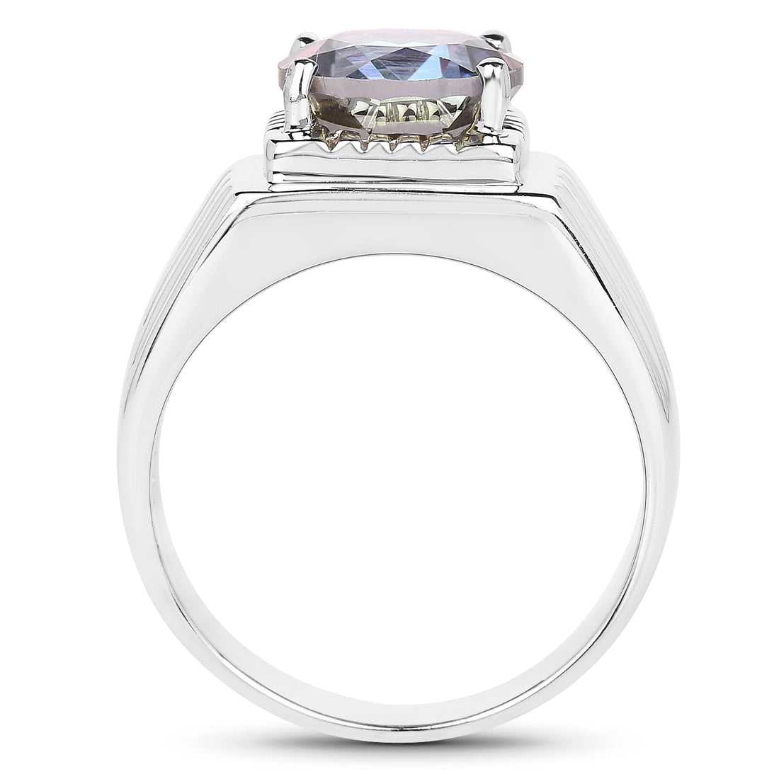 4.75 Carat Genuine Mystic Topaz .925 Sterling Silver Ring by Bids.com