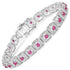 3.12 Carat Genuine Johnson Ruby .925 Sterling Silver Bracelet by Bids.com
