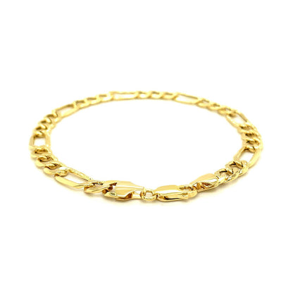 6.5mm 14k Yellow Gold Lite Figaro Bracelet by Bids.com