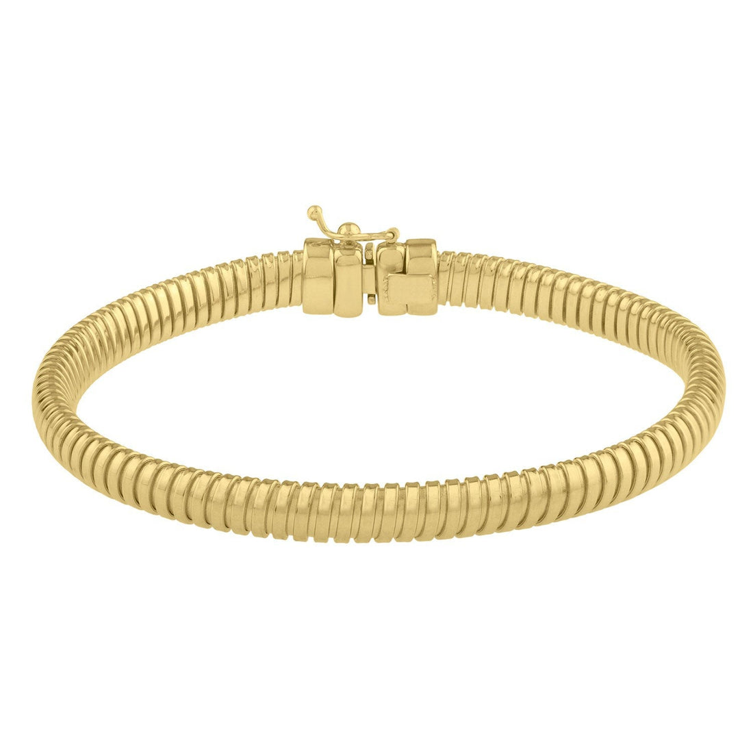 14k Yellow Gold Tubogas Bracelet (5.00 mm) by Bids.com