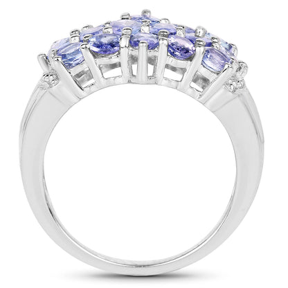 3.08 Carat Genuine Tanzanite .925 Sterling Silver Ring by Bids.com