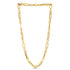 14k Yellow Gold Italian Alternating Paperclip Round Links Chain Necklace by Bids.com