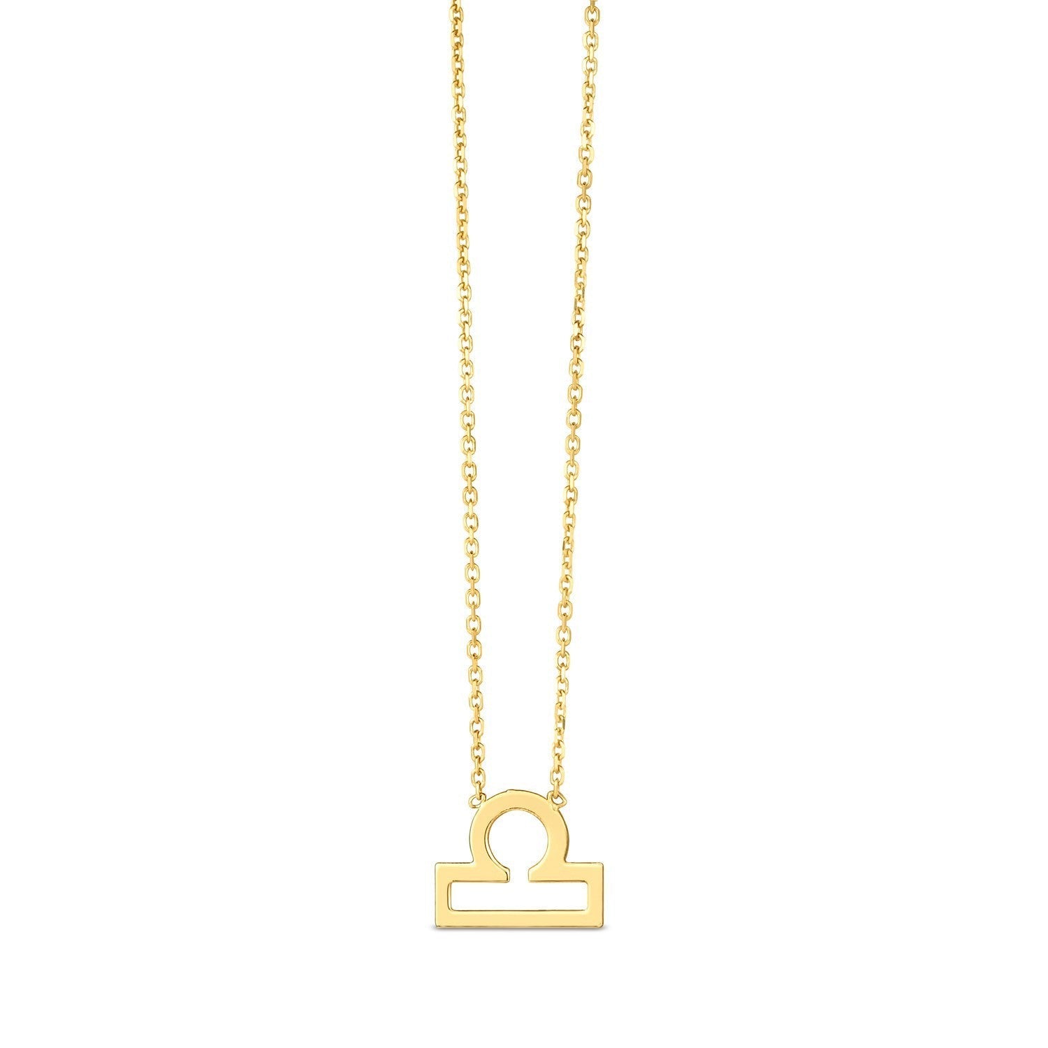 14K Yellow Gold Libra Necklace  DestGlow