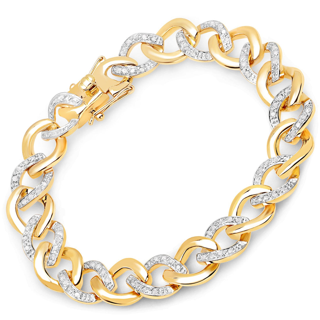 0.70 Carat Genuine White Diamond .925 Sterling Silver Bracelet by Bids.com