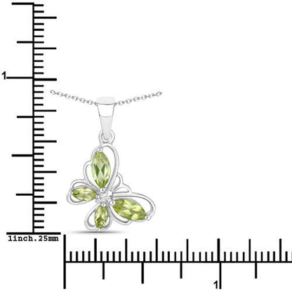 0.64 Carat Genuine Peridot .925 Sterling Silver Pendant by Bids.com