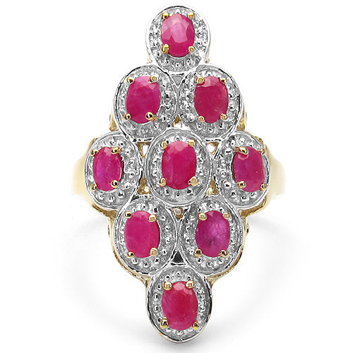 1.98 Carat Genuine Ruby .925 Sterling Silver Ring by Bids.com