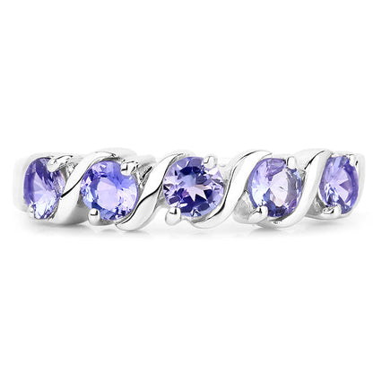 1.15 Carat Genuine Tanzanite .925 Sterling Silver Ring by Bids.com