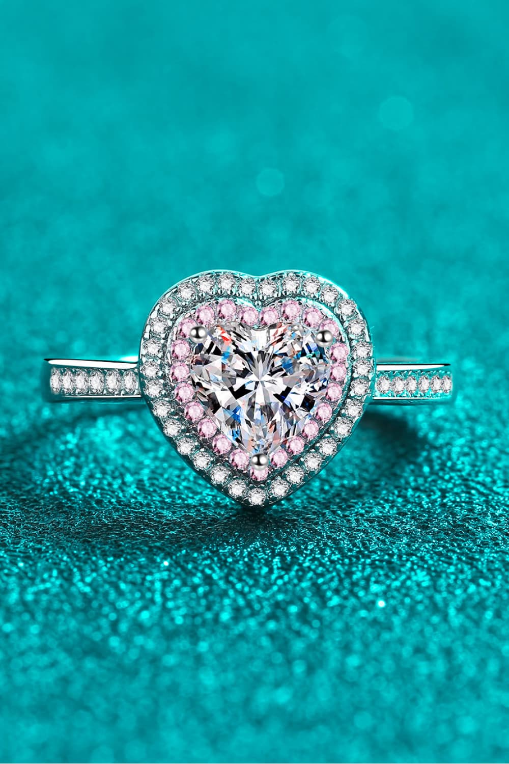 1 Carat Sparkala™ Two Tone Heart (Rhodium over Sterling Silver) by Sparkala