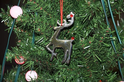 Jingle Bell Christmas Tree Ornaments - Set of 8 Handcrafted Metal Decorations