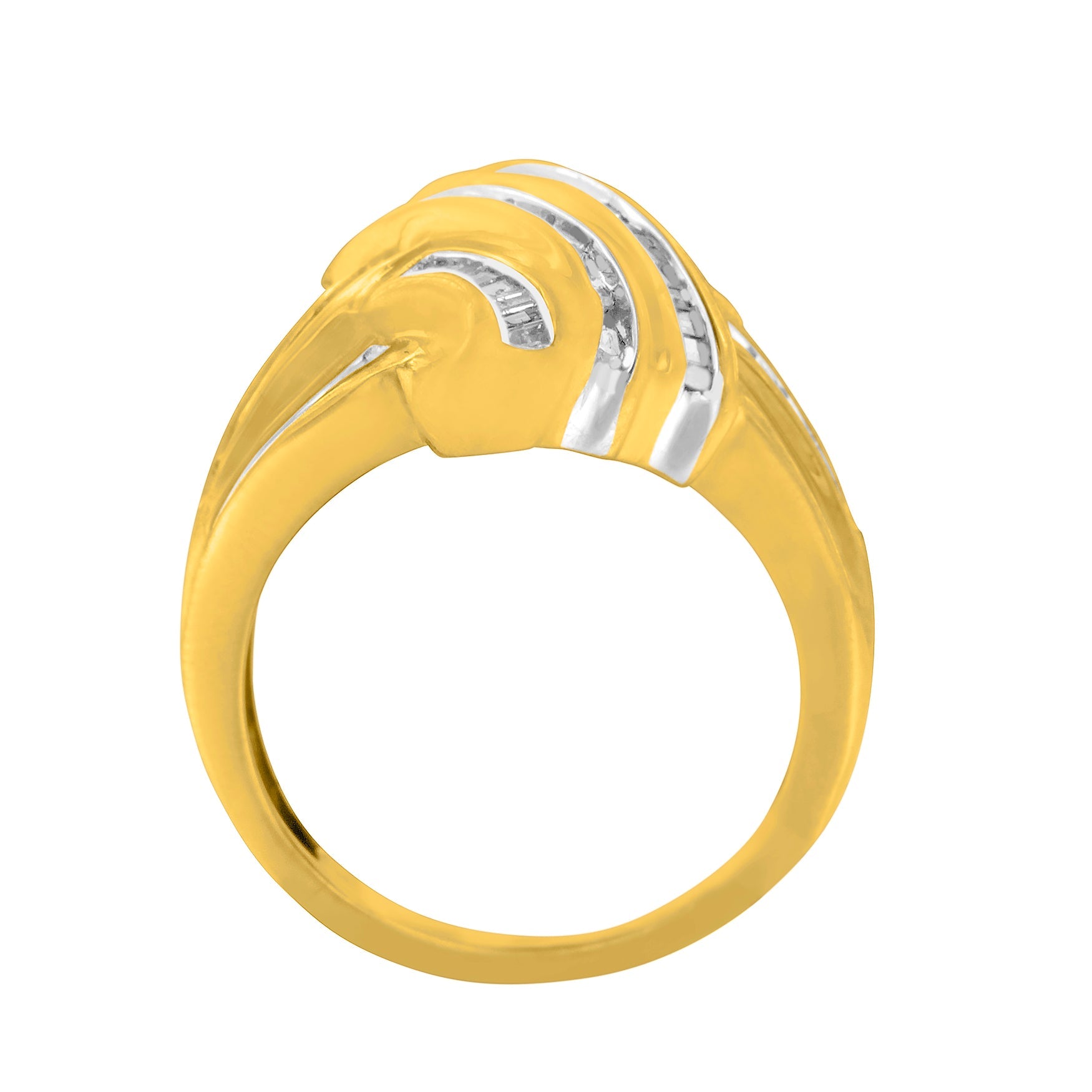 10K Yellow Gold Diamond Bypass Ring (1.0 cttw, H-I Color, I2-I3 Clarity) by Bids.com