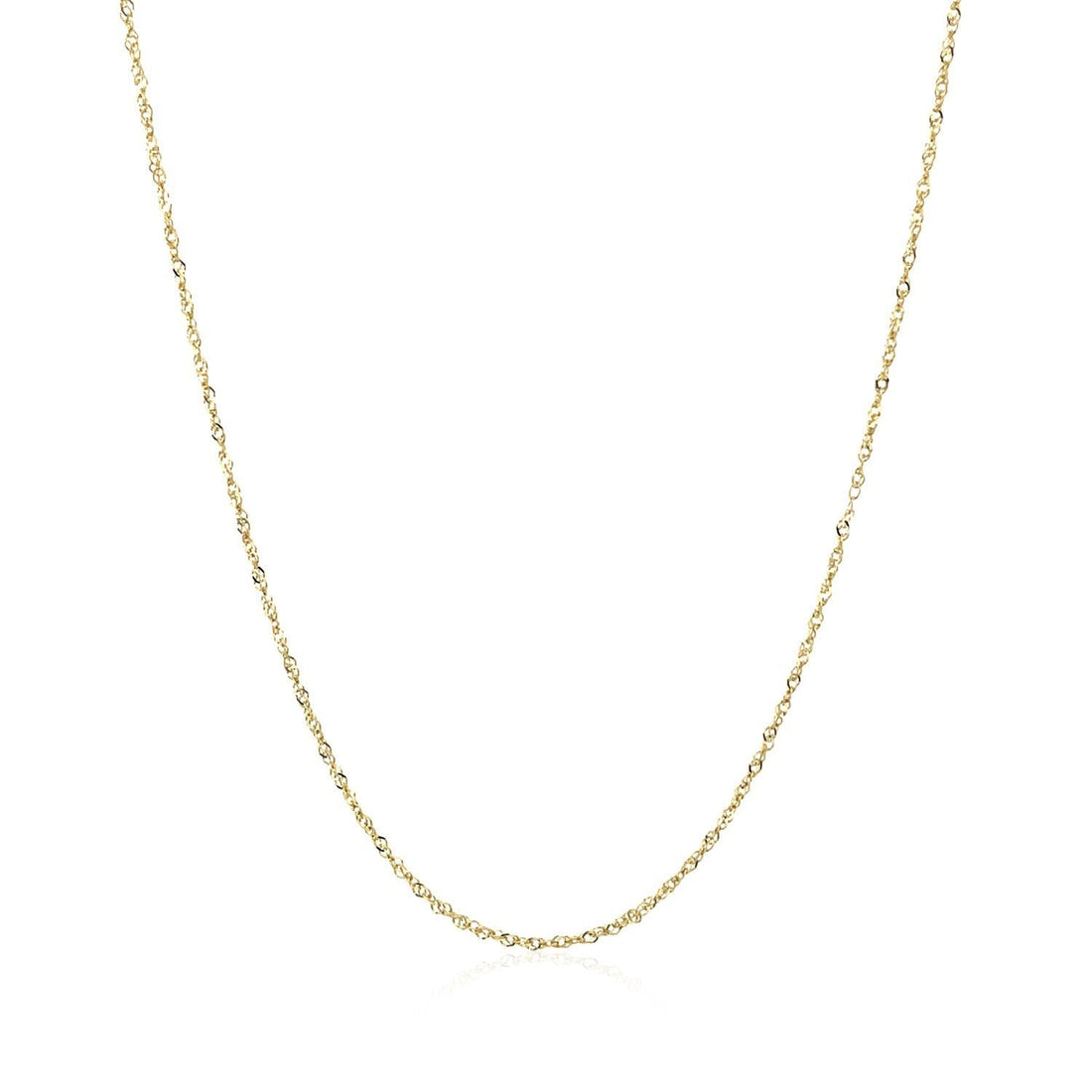 14k Yellow Gold Singapore Chain 0.8mm by Bids.com