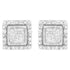 10K White Gold 1/2 cttw Invisible Set Princess-Cut Diamond Square Stud Earring (I-J Color, I1-I2 Clarity) by Bids.com