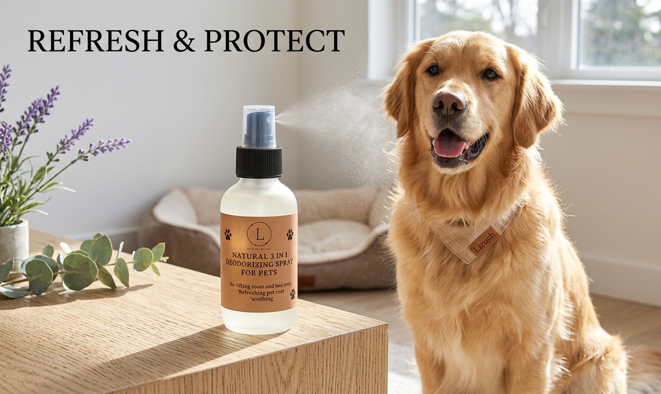 Pet Pampering Gift Box -All-Natural Pet Wellness Kit – Soothing Balms &amp; Herbal Coat Powder by Lizush
