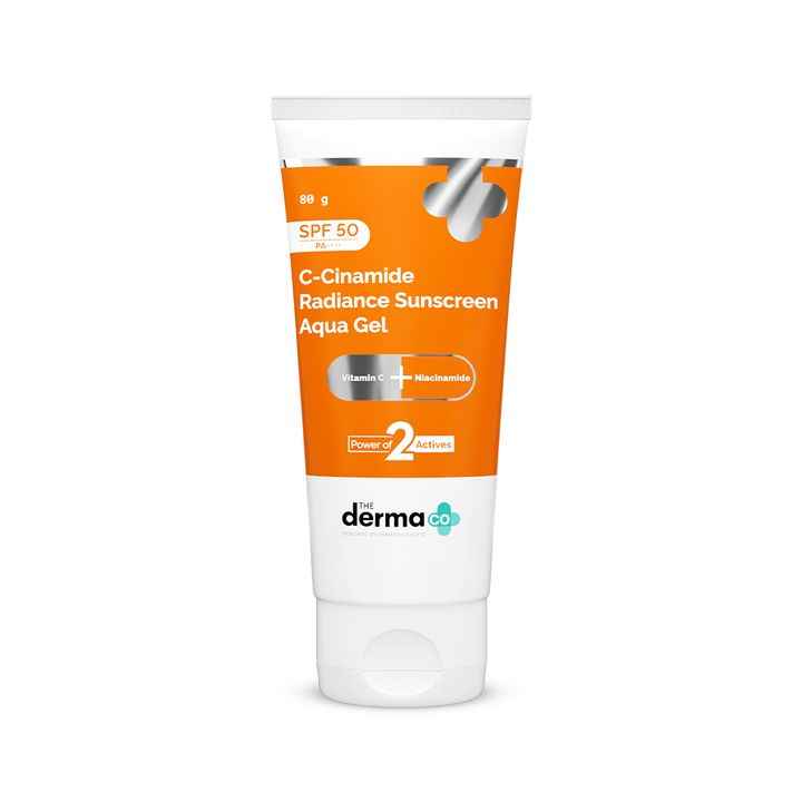 The Derma Co C-Cinamide Radiance Sunscreen Aqua Gel with SPF 50