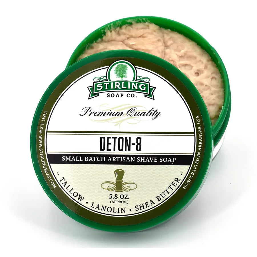 Stirling Soap Co. Deton-8 Shave Soap Jar 5.8 Oz by Pasteur Pharmacy