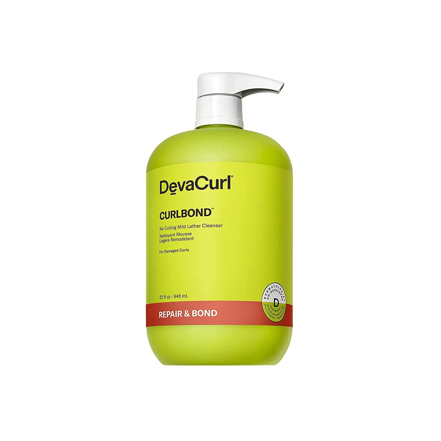 DevaCurl CurlBond Re-Coiling Mild Lather Cleanser, 32 fl oz