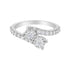 10K White Gold Two-Stone Miracle-Set Diamond Bypass Ring (1 Cttw, H-I Color, I1-I2 Clarity) - Size 6 by Bids.com