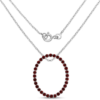 3.52 Carat Genuine Garnet .925 Sterling Silver Pendant by Bids.com