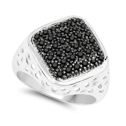 0.54 Carat Genuine Black Diamond .925 Sterling Silver Ring by Bids.com