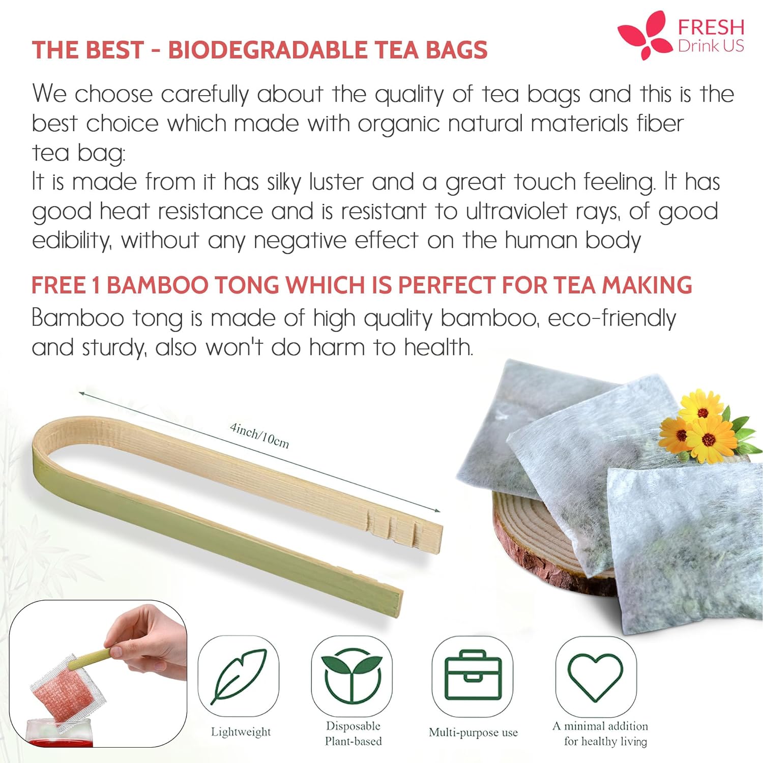 Sleepy-Time Immune &amp; Heart Trio, Chamomile, Soursop &amp; Hibiscus Herbal Tea Bags, 100% Natural and Pure Flowers &amp; Leaves, Eco-Conscious Tea Bags, Caffeine-Free, No Sugar, No Gluten, Vegan – Herbal Tea Beverage by FreshDrinkUS - Natural and Premium Herbal Tea