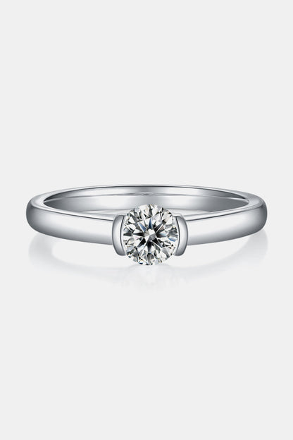 Brilliant Round Cut Sparkala™ Platinum Over Pure Sterling Silver Solitaire Ring by Sparkala