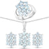 8.80 Carat Genuine Blue Topaz .925 Sterling Silver 3 Piece Jewelry Set (Ring, Earrings, and Pendant w/ Chain) by Bids.com