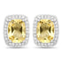 2.81 Carat Genuine Citrine and White Topaz .925 Sterling Silver Earrings by Bids.com