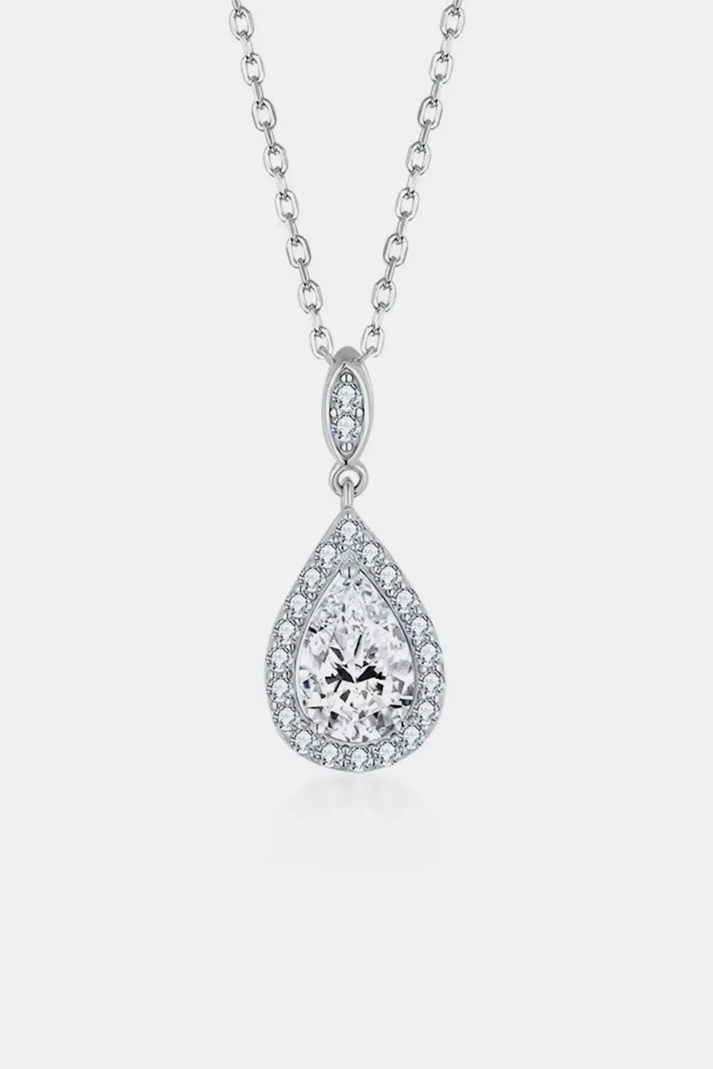 1.5 Carat Sparkala™ 925 Sterling Silver Teardrop Necklace by Sparkala