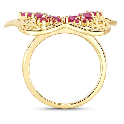 3.08 Carat Genuine Ruby .925 Sterling Silver Ring by Bids.com
