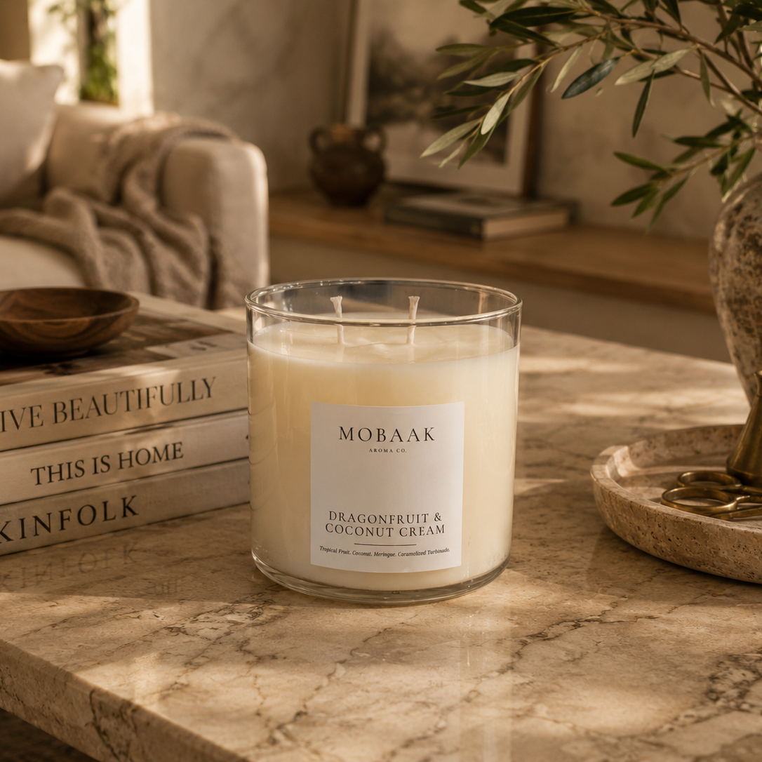 Dragonfruit + Coconut Cream Candle by Mobaak Aromatherapy Shoppe