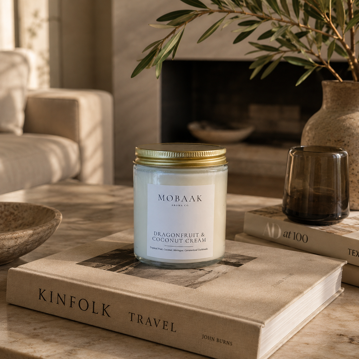 Dragonfruit + Coconut Cream Candle by Mobaak Aromatherapy Shoppe