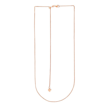 14k Rose Gold Adjustable Wheat Chain (1.00 mm)  DestGlow
