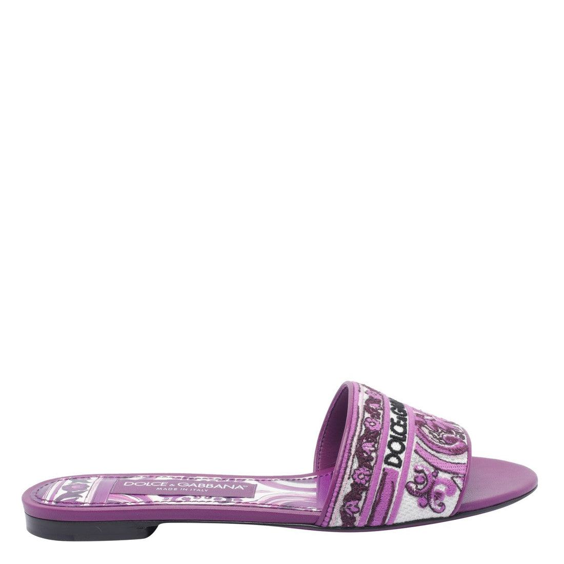 Dolce&amp;Gabbana Women Dg Logo Slides With Maiolica Embroidery by Luosophy
