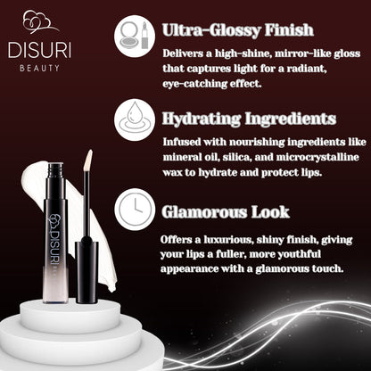 DISURI Beauty Glossy Blast Lip Gloss - Glossy Pop (M13)