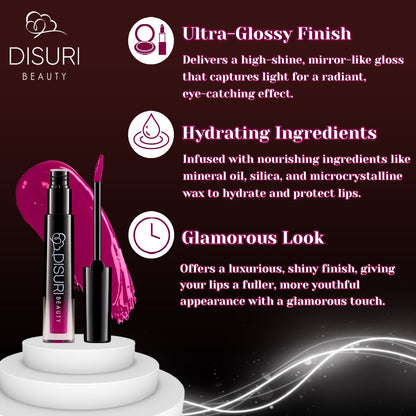 DISURI Beauty Glossy Blast Lip Gloss - Real Love (M42)