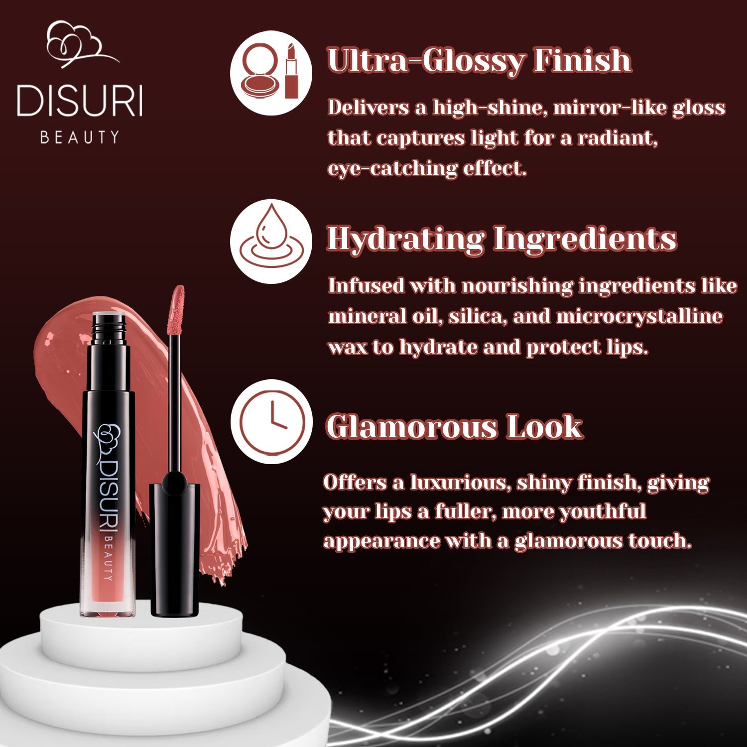 DISURI Beauty Glossy Blast Lip Gloss - I Used to Love Him (M33)