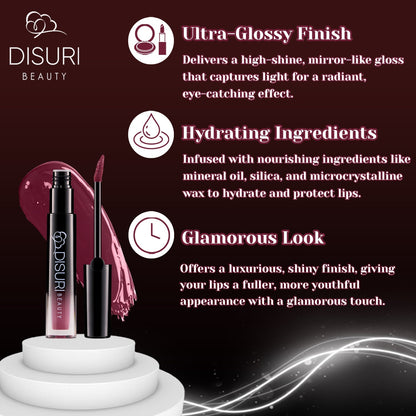 DISURI Beauty Glossy Blast Lip Gloss - Kiss Me (M63)